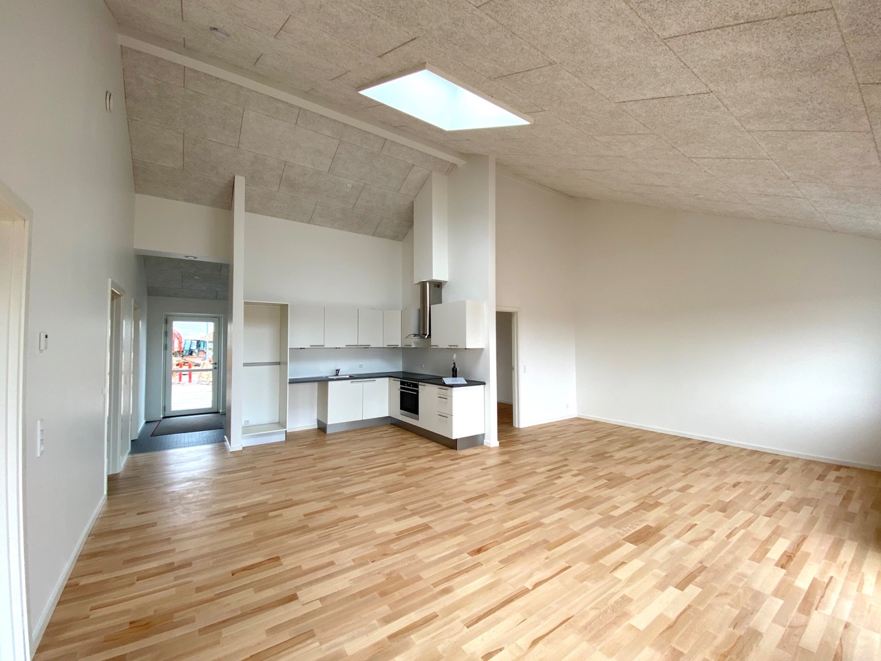 Køkken og stue i type A-bolig på 105 m²